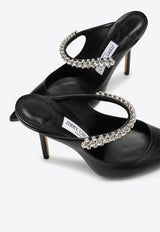 Bing 100 Leather Crystal-Strap Mules