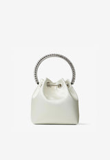Bon Bon Crystal-Embellished Satin Bucket Bag