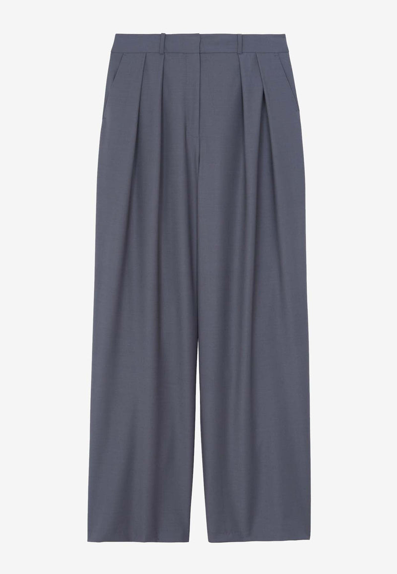 Ripley Pleated Pants In Wool Blend