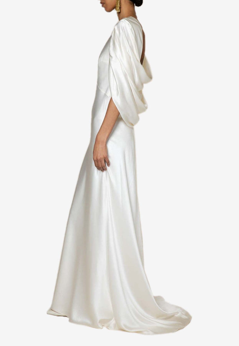 Oriana Draped Silk Gown