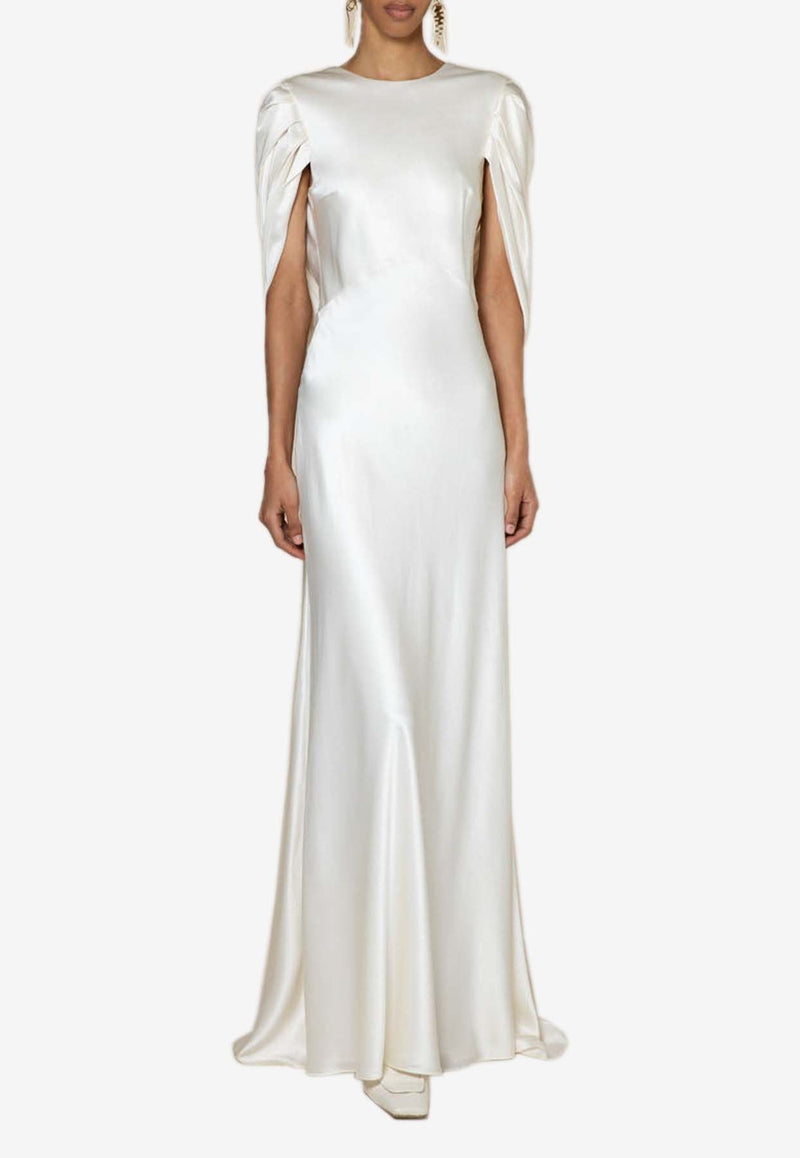 Oriana Draped Silk Gown