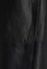 Hedi Leather Midi Skirt