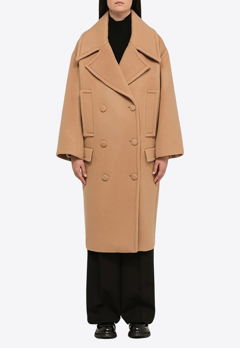 Oversized Double-Breasted Wool Coat