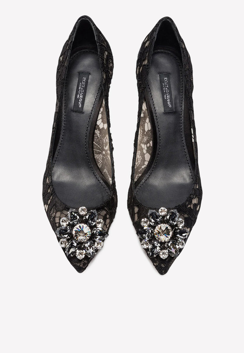 Bellucci 60 Crystal-Embellished Pumps in Taormina Lace