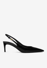 60 Patent Leather Slingback Pumps