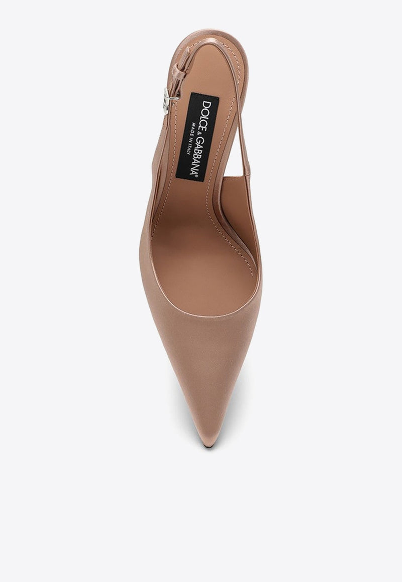 Lollo 105 Slingback Satin Pumps