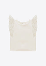 Girls Broderie Anglaise Top