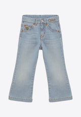 Girls Washed-Effect Jeans