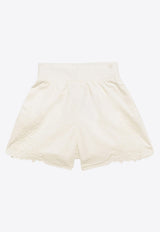 Girls Logo Embroidered Mini Shorts