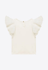 Girls Ruffled-Sleeves Top