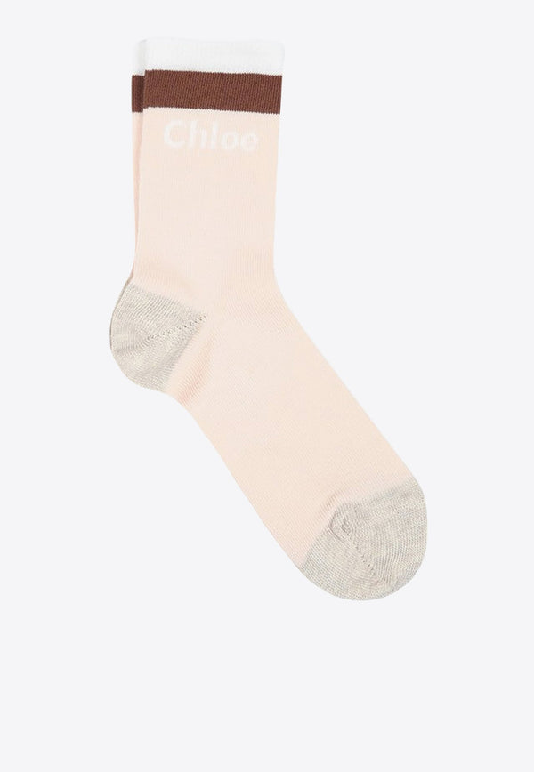 Girls Logo Printed Socks