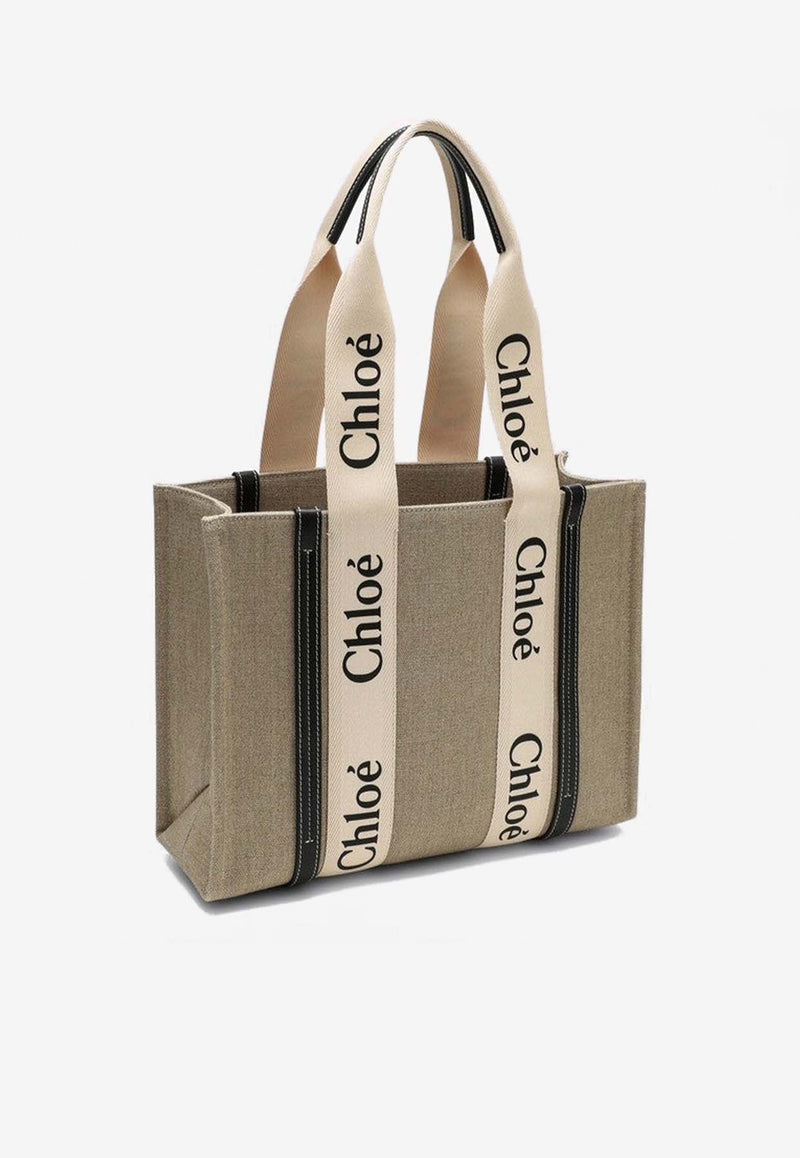 Medium Woody Logo Tote Bag