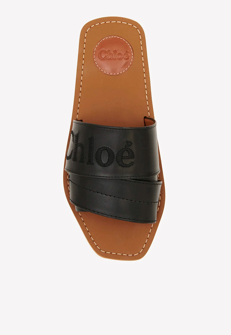 Logo Woody Flat Mules