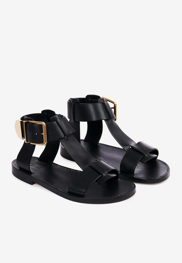 Rebecca Leather Flat Sandals