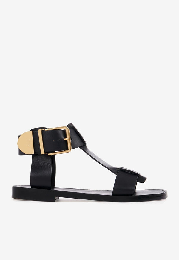 Rebecca Leather Flat Sandals