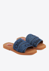 Woody Denim Flat Sandals