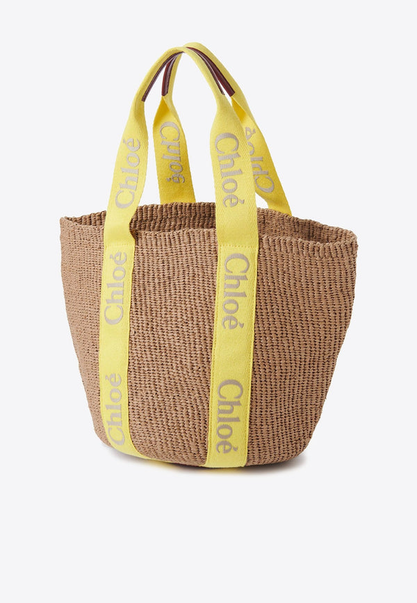 Large Woody Basket Tote Bag