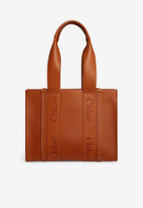 Medium Woody Tote Bag in Calf Leather