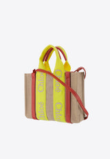 Small Woody Linen Tote Bag