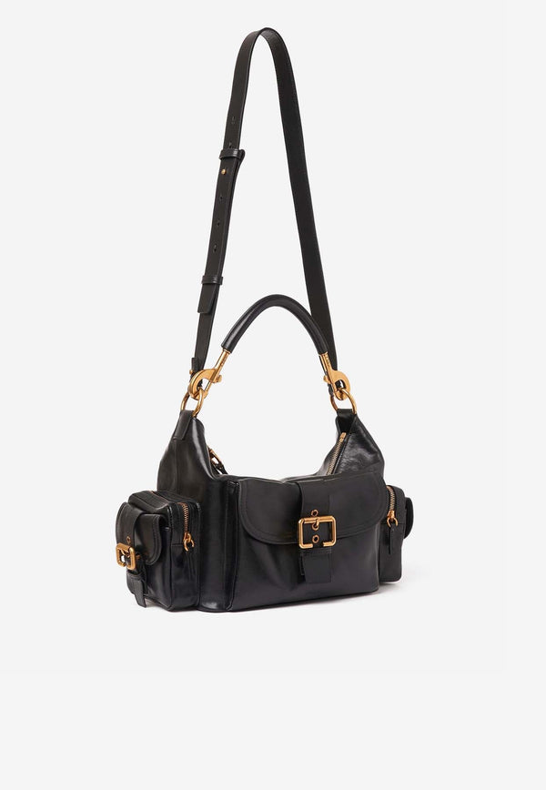 Shoulder Bag in Shiny Leather