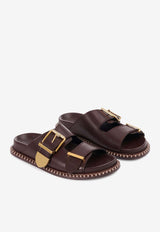 Rebecca Double-Buckle Slides