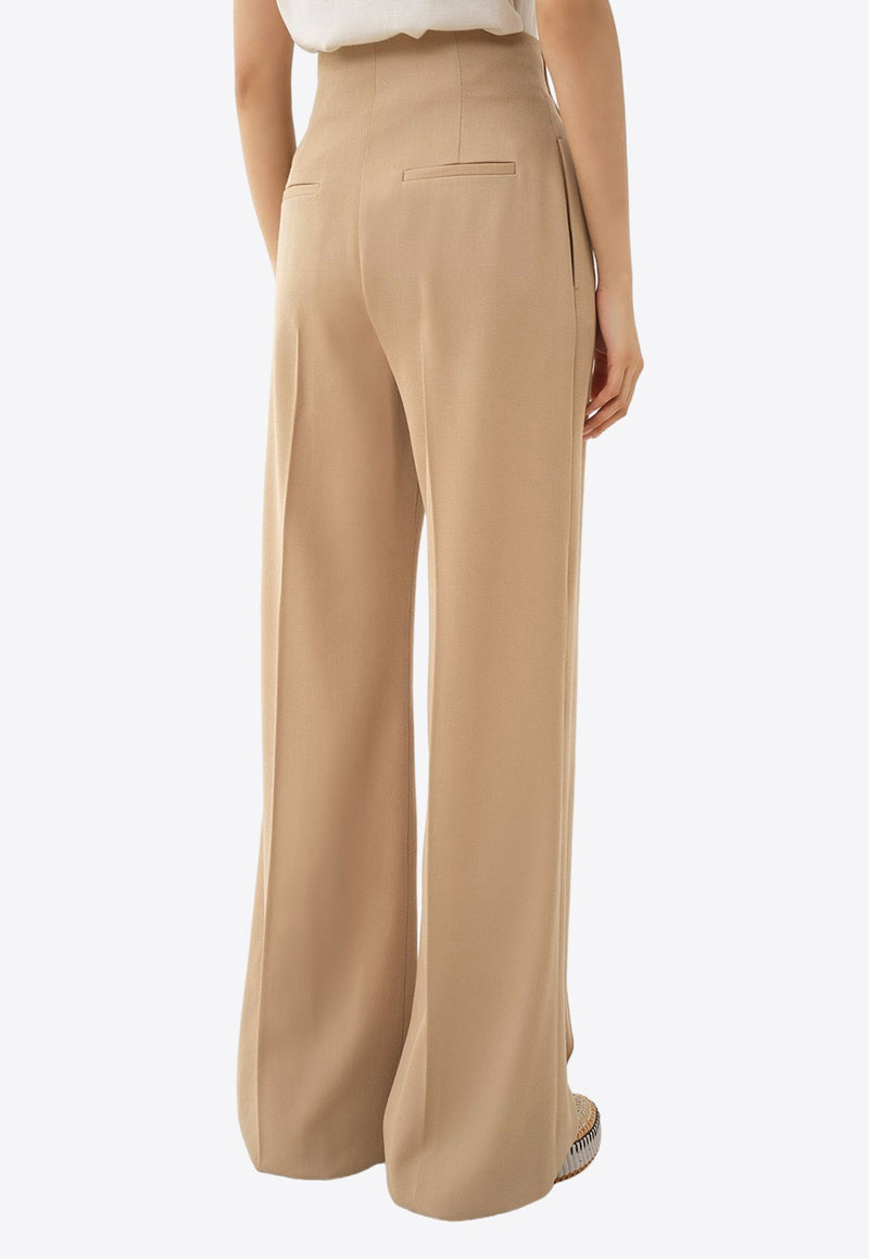 High-Rise Tailored Pants in Wool