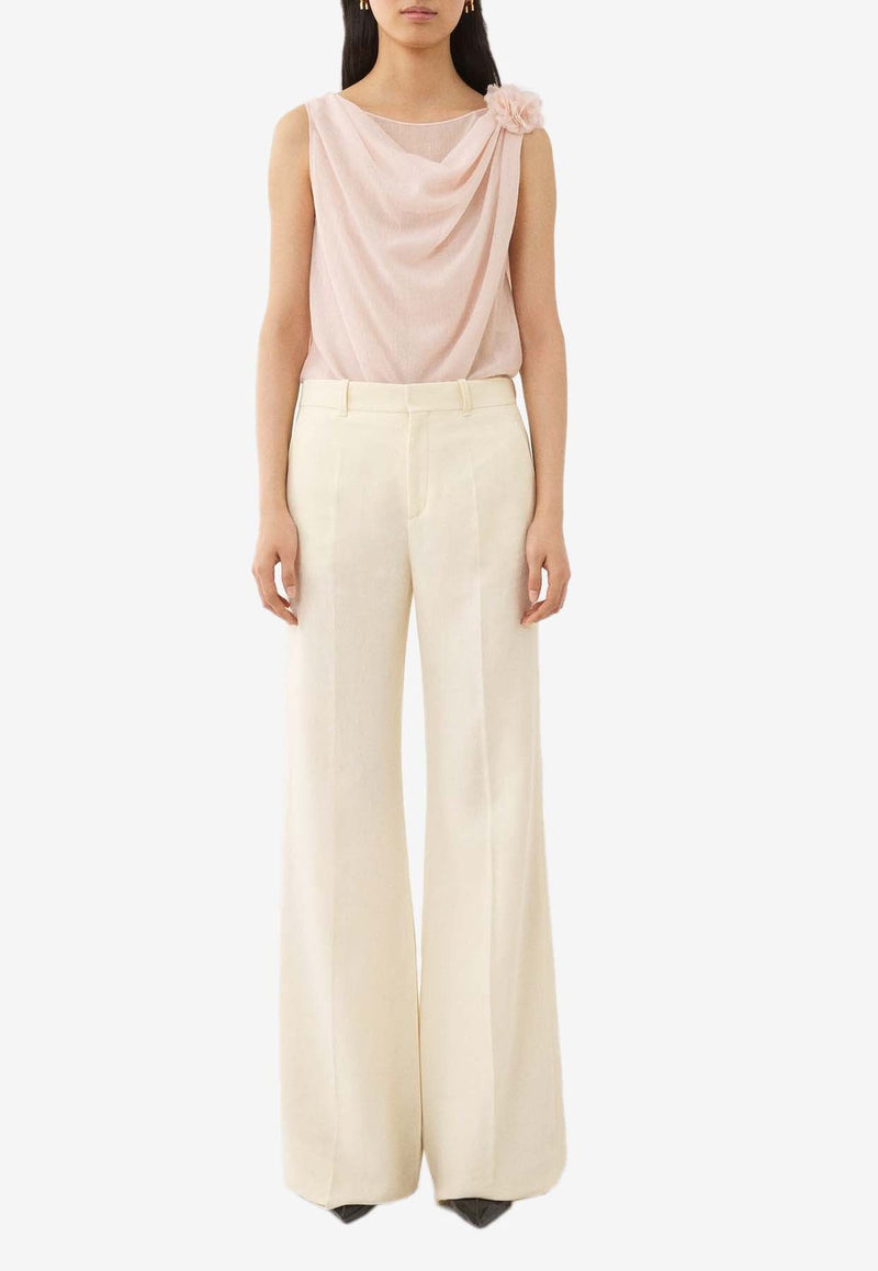 Low-Waist Flared Pants