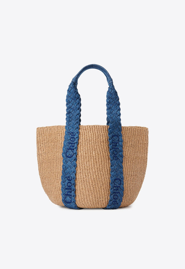 Large Woody Basket Tote Bag