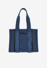 Medium Woody Denim Tote Bag