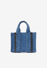 Small Woody Denim Tote Bag