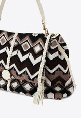 Large Penelope Chevron Knitted Shoulder Bag