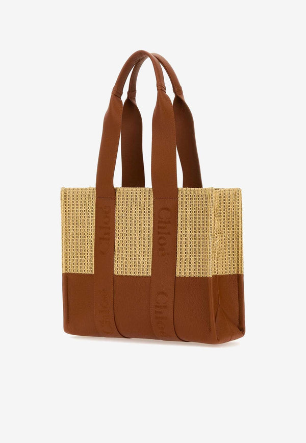 Paneled Woody Tote Bag