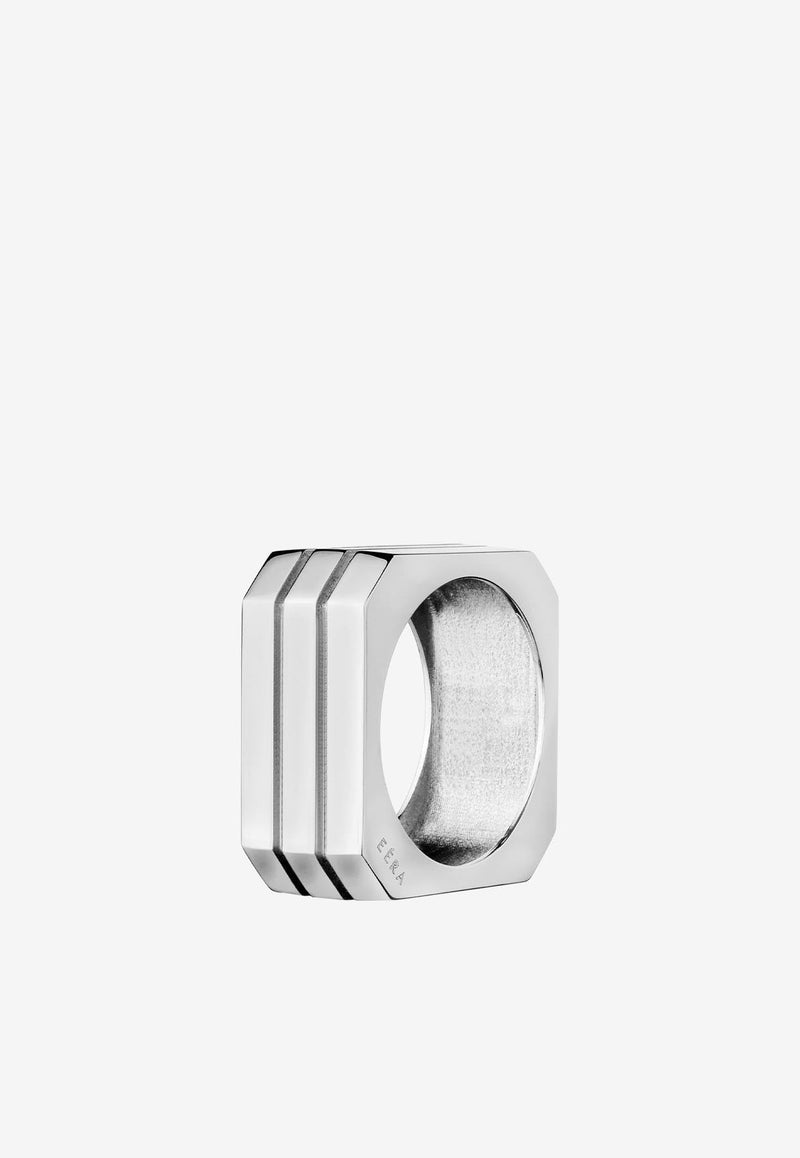 Candy Triple Ring in 18-karat White Gold