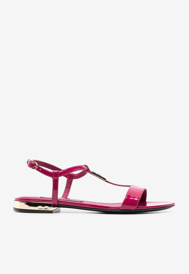 DG Logo Sandals in Patent Leather