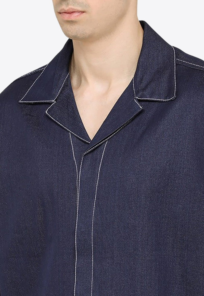 Stitching Detailed Buttoned Shirt