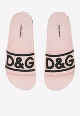 DG Logo Beachwear Slides in Rubber
