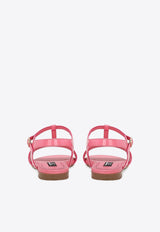 Girls DG Patent Leather Sandals