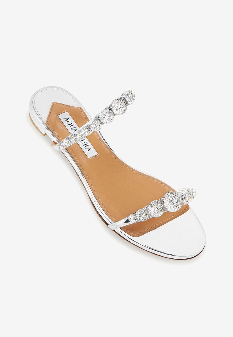 Disco Dancer Crystal Embellished Flat Sandals