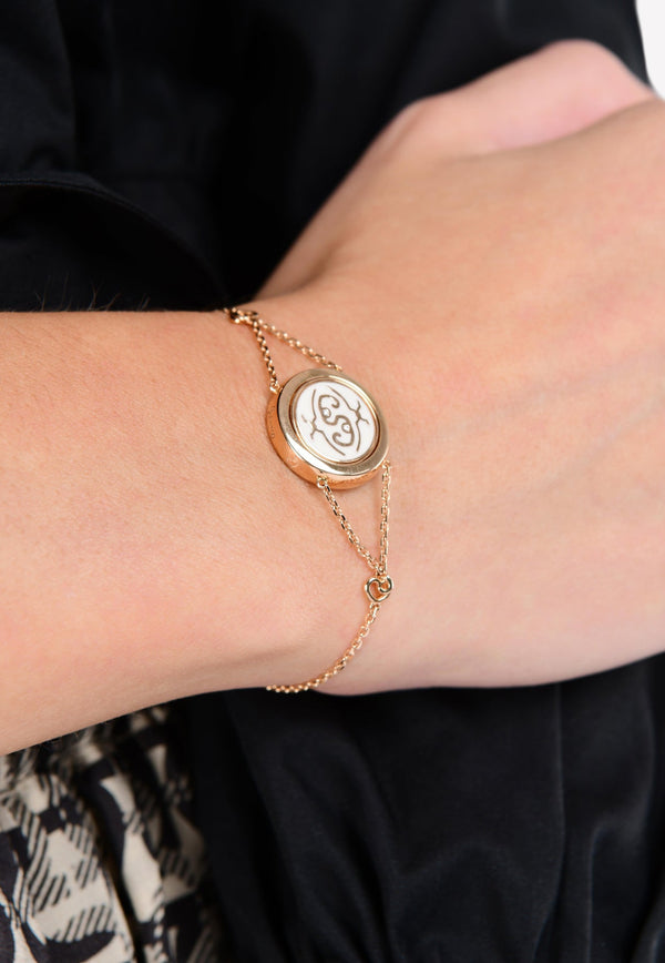 Me Oh Me Sparkly White 18K Rose Gold Diamond Bracelet