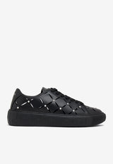 Greca Low-Top Leather Sneakers