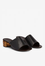 Rhea 40 Block Heel Leather Mules