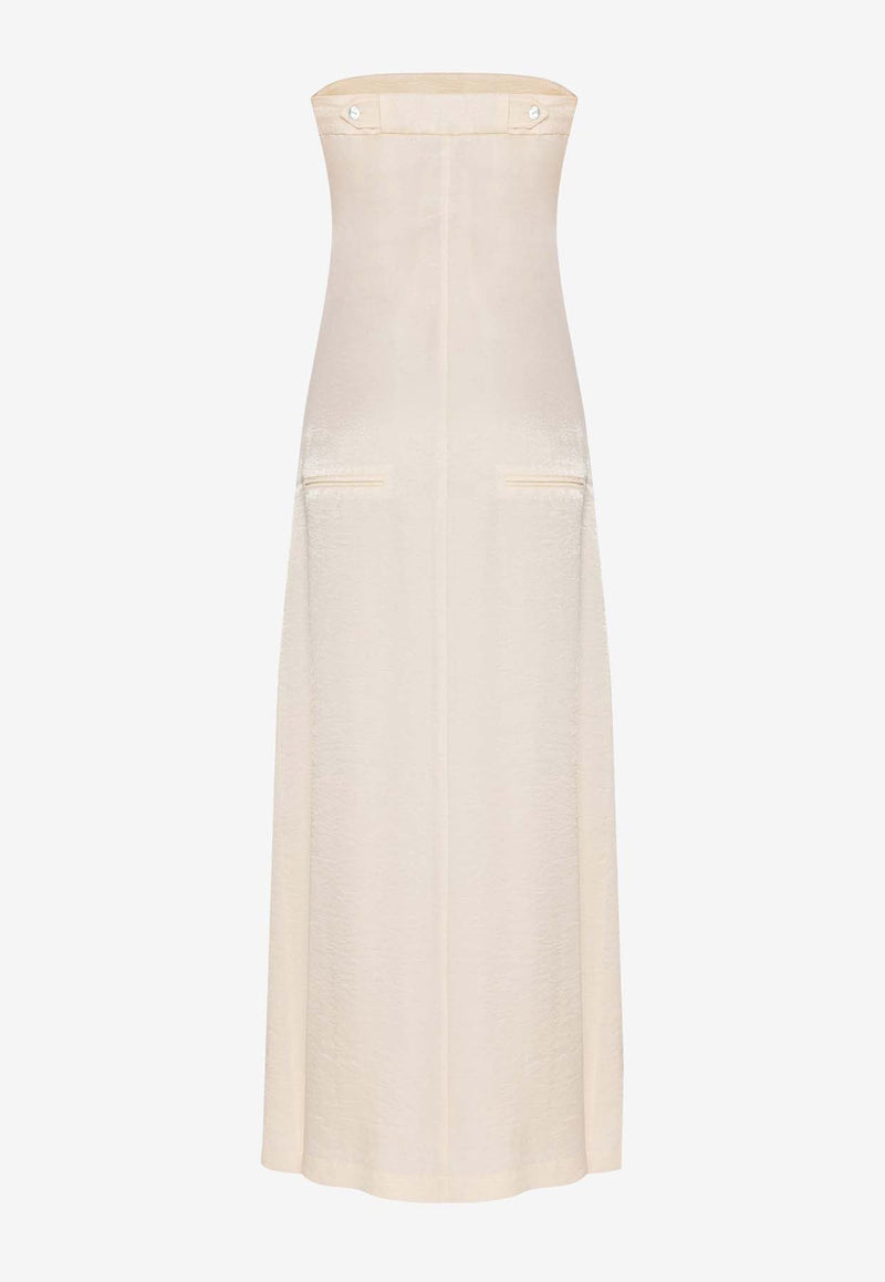 Layered Strapless Midi Dress