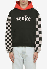 Venice Print Paneled Hooded Sweatshirt