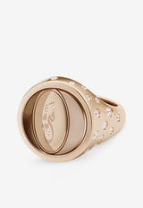 Me Oh Me Sparkly Fuchsia 18K Rose Gold Diamond Ring