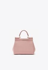 Medium Sicily Top Handle Bag in Dauphine Leather