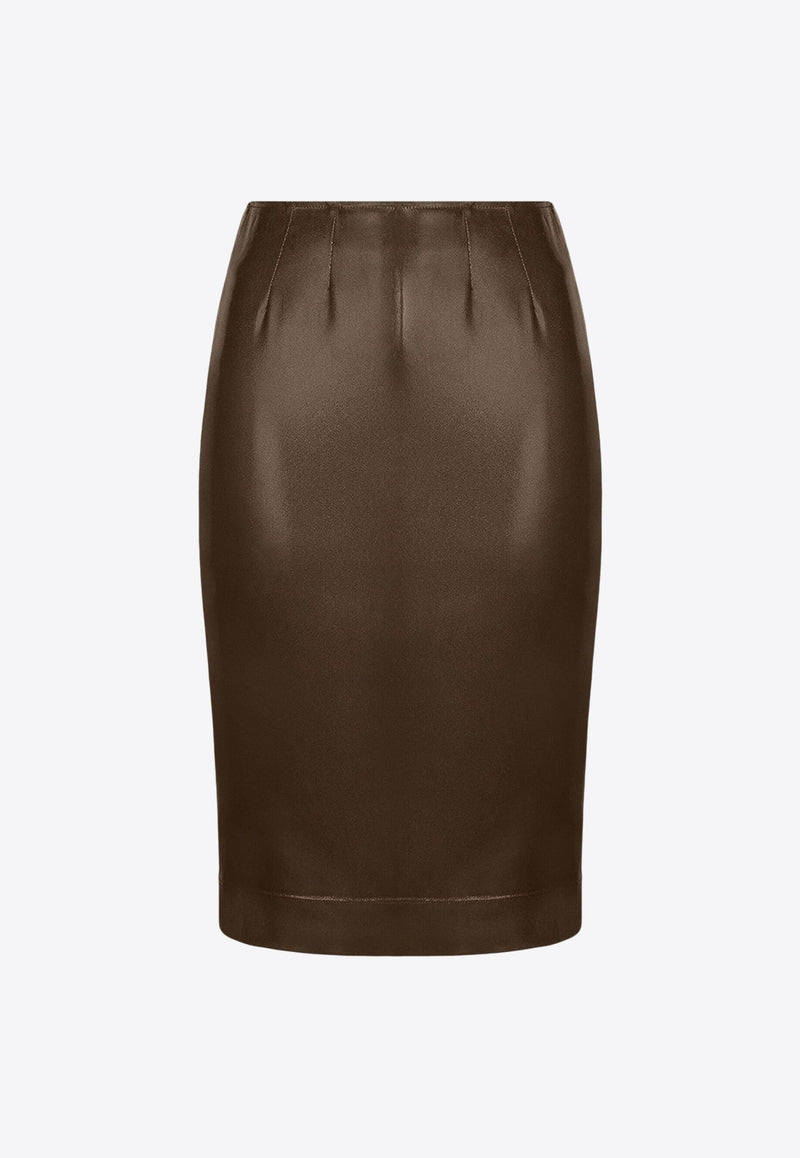 Shiny Mini Pencil Skirt