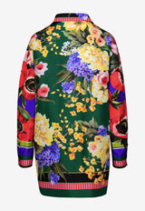 Floral Long-Sleeved Silk Shirt