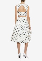 Polka Dot Print Corset Top