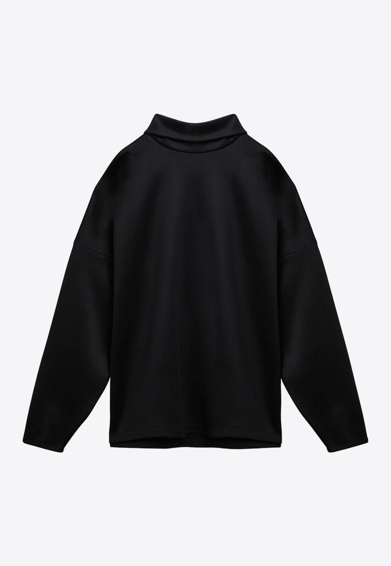 Split High-Neck Sweatshirt