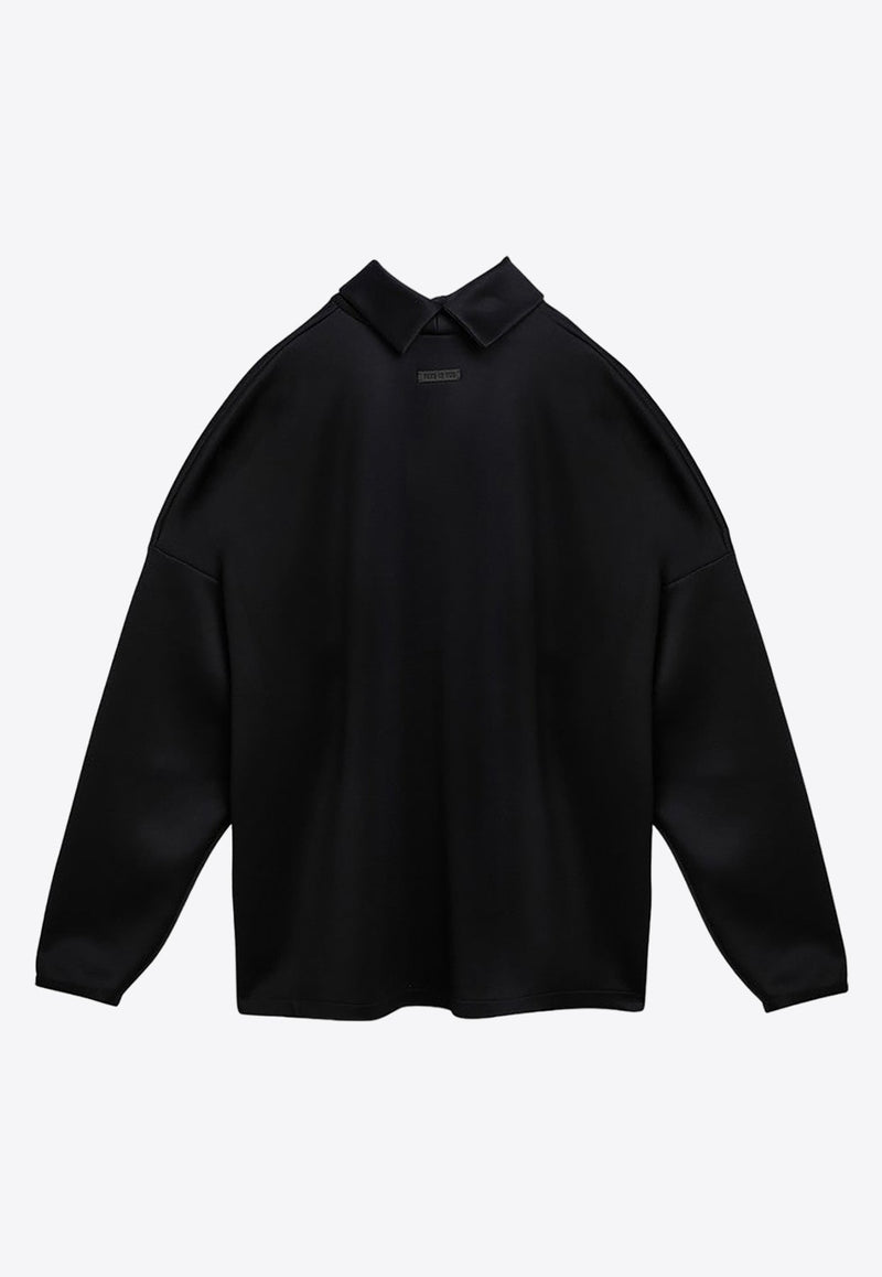 Split High-Neck Sweatshirt